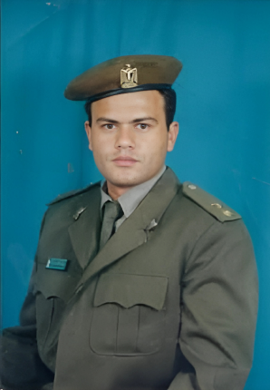 Hatim Elafifi in Egyptian military uniform - studio portrait - 1994
